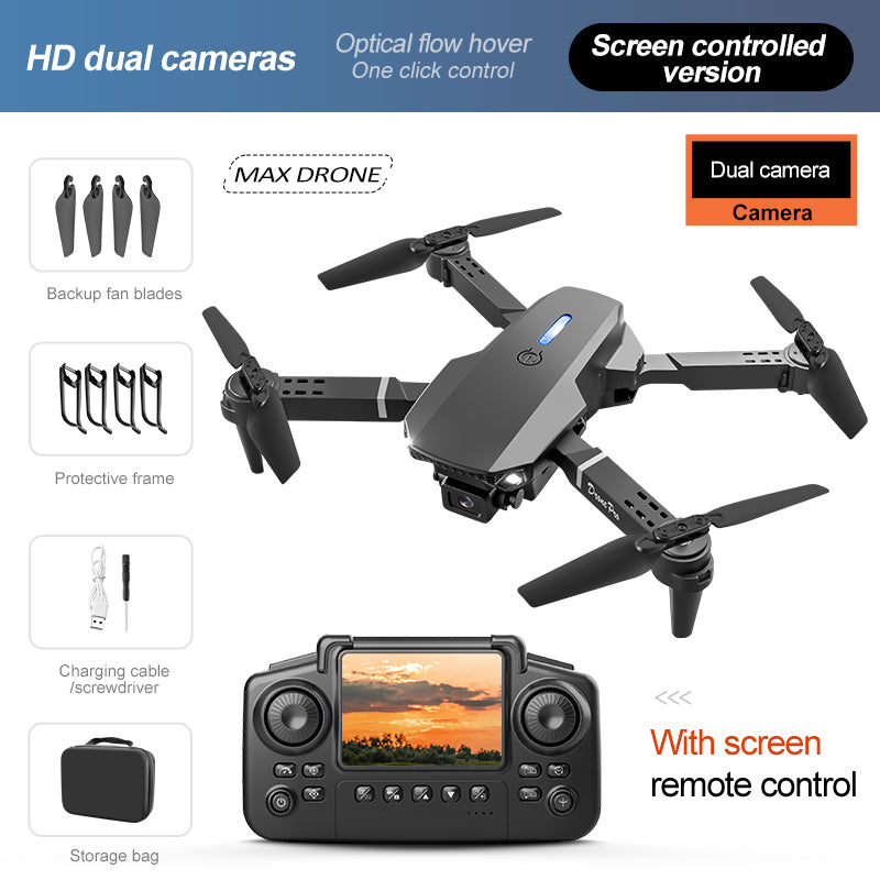 4K Drone with Built-in Display | Foldable 4-Axis Quadcopter for Aerial Photography