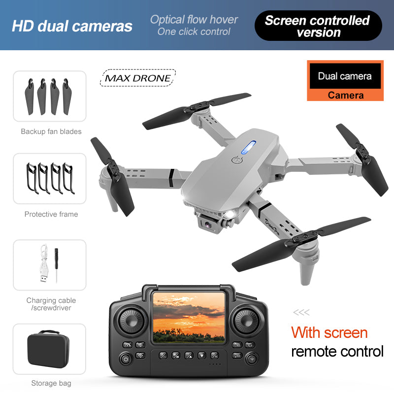 4K Drone with Built-in Display | Foldable 4-Axis Quadcopter for Aerial Photography