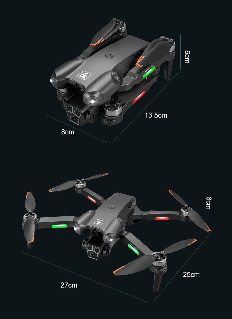 Brushless Drone with Built-in Display – 4-Axis FPV Quadcopter for Aerial Photography