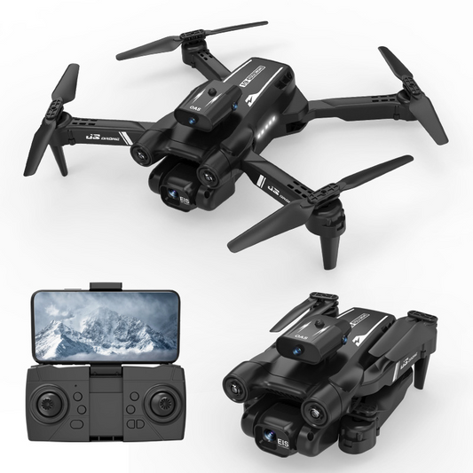 Obstacle Avoidance Drone with Colorful Lights – Foldable 4K HD Aerial Quadcopter with Remote Control